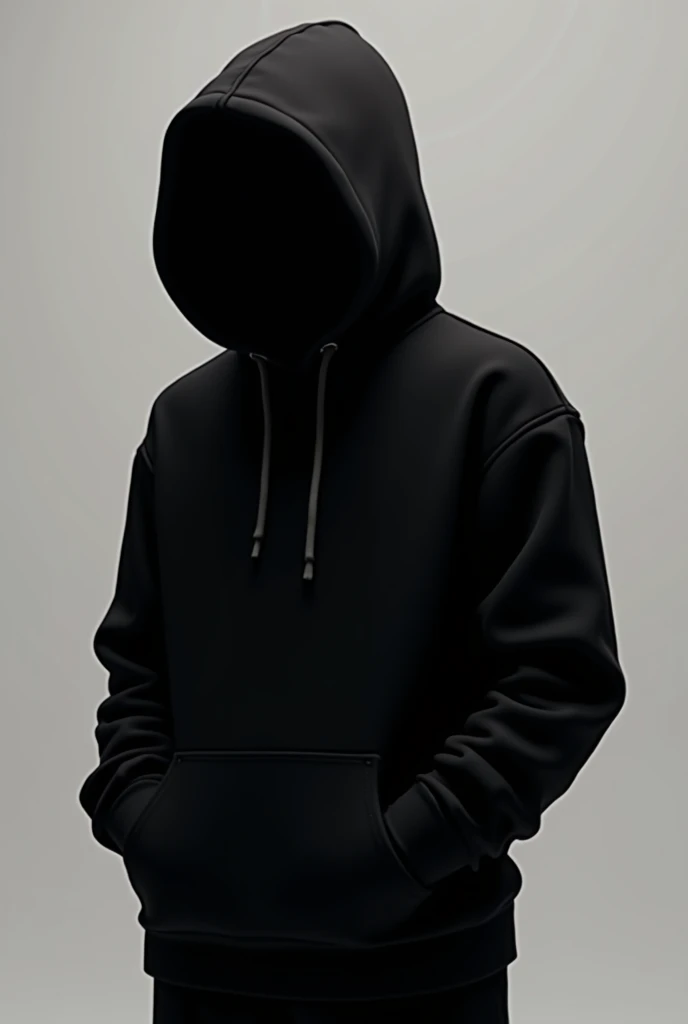 make an image of a person in logo or animated version, incognito with all black hoodie 