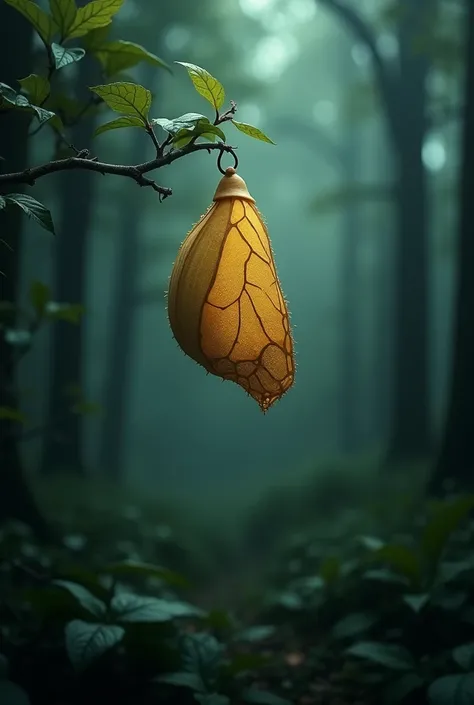 On the screen、In the dimly lit forest、The scene shows a beautiful cocoon swaying slowly.。Choose music that is quiet and mysterious.、I can sense something waking up inside the cocoon.。The cocoon slowly breaks apart、The light shines from within。

Eventually、...