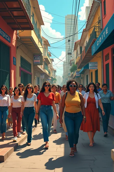 Women vote in Colombia 