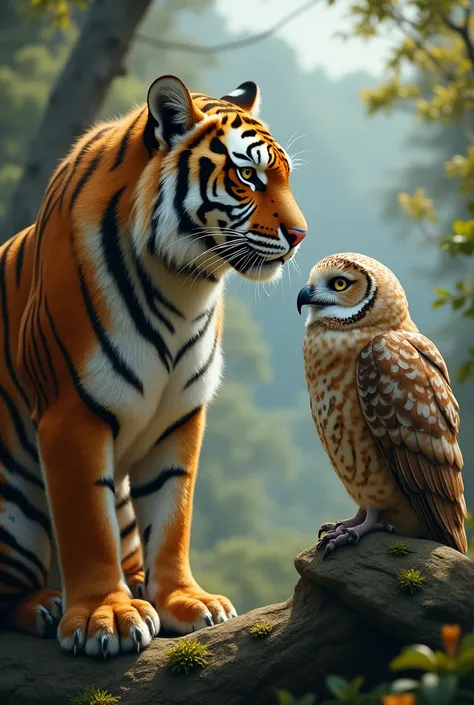 Tiger and owl 