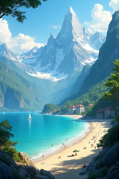 Beaches with mountains and beautiful views