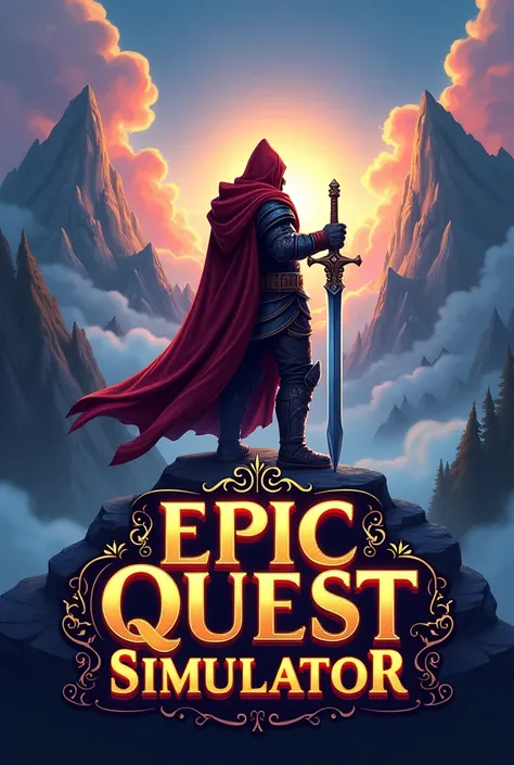 Game logo with name (Epic Quest Simulator)
