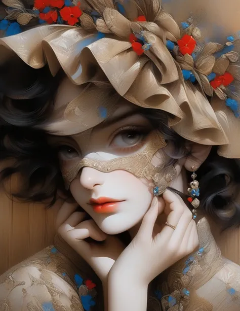 in style of conté artwork, portrait, beautiful detailed