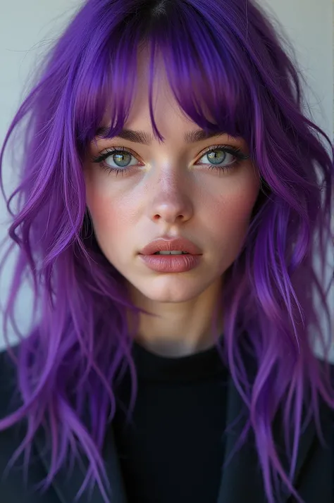 Person with purple hair