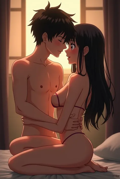 Naked Nobita and suzuka having sex
