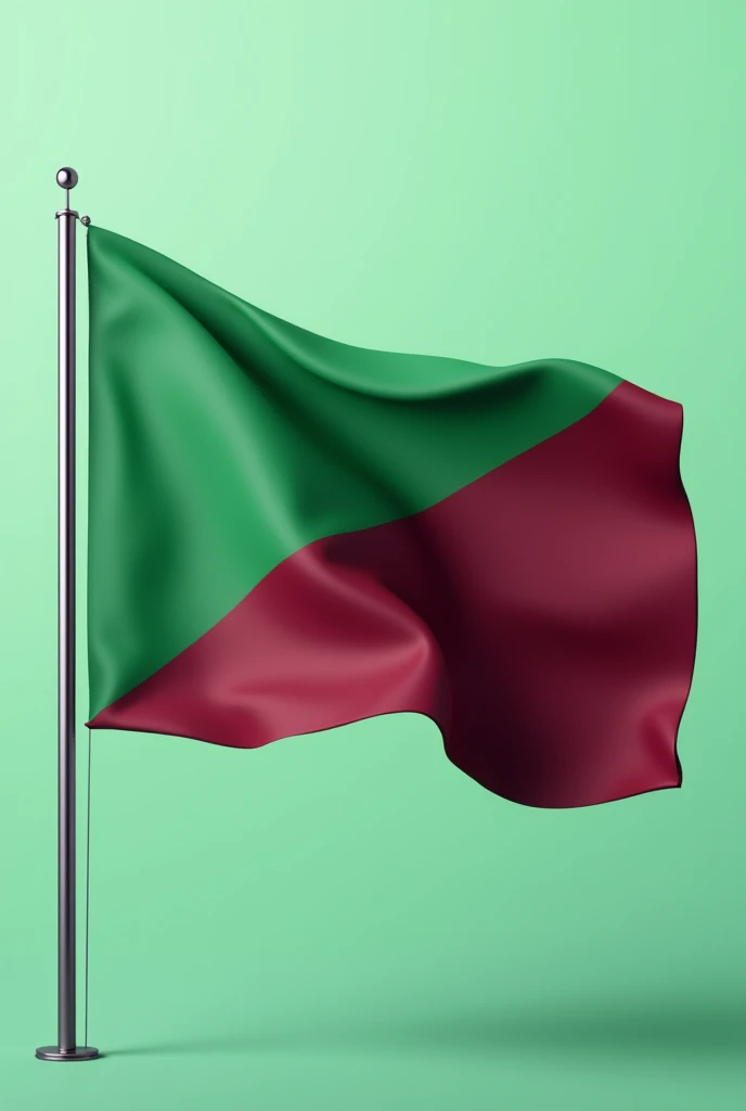 Green maroon flag flotting 
