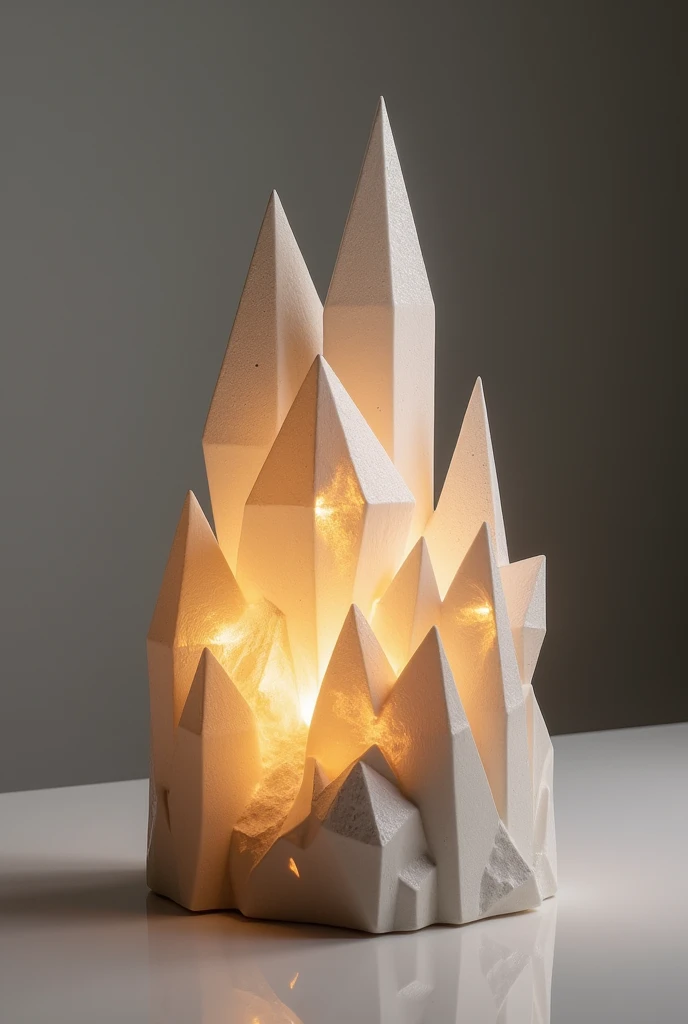 designer luminaire with the mineral form criterion