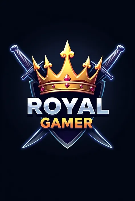 For the "Royal Gamer" logo, heres an idea:

**Concept:** 
- **Main Element:** A regal crown with sharp, edgy designs to give it a modern, gamer vibe.
- **Secondary Elements:** Two crossed swords or a shield behind the crown to represent strength and protec...