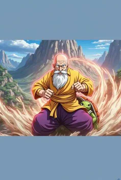 cartoon pictures,Anime,Dragon Ball Story,High quality, dragon ball super,8k old turtle, dragon ball, master roshi,Ultimate Draft,Do a Kamehameha wave,Riding a dragon,Dragon like the Dragon God