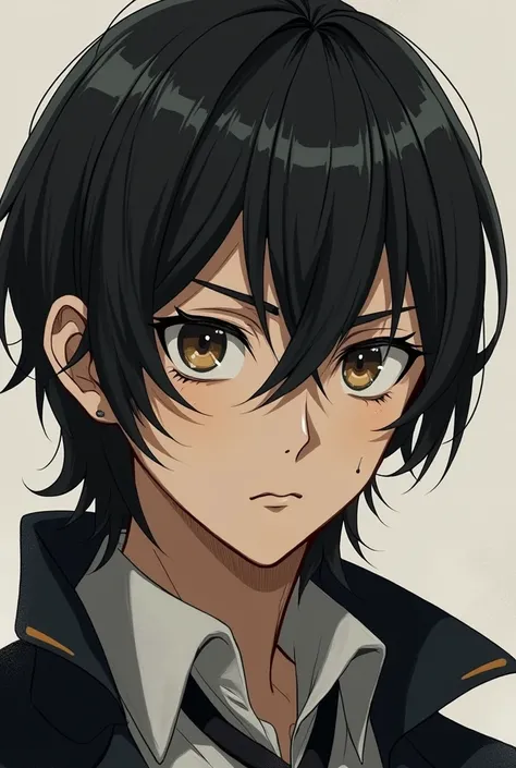 Shota Aizawa. 3 teacher from the UA. shoulder length hair, with subtle scars under the eyes 