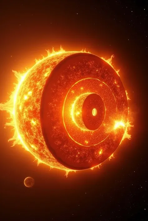 The structure of the sun.