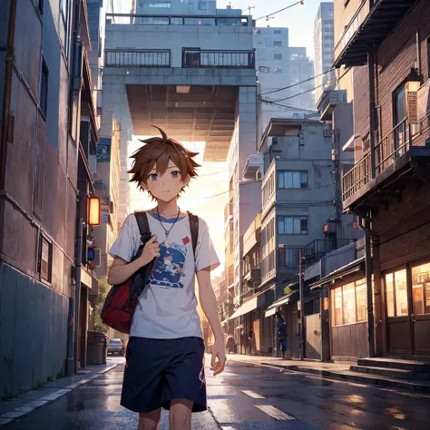 Sora, a boy, moves to study in a big city.