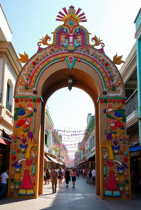 Sinulog theme Arc using cardboard and simpler materials