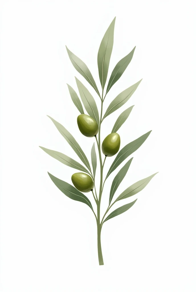 Olive branch with olives without background in png format
