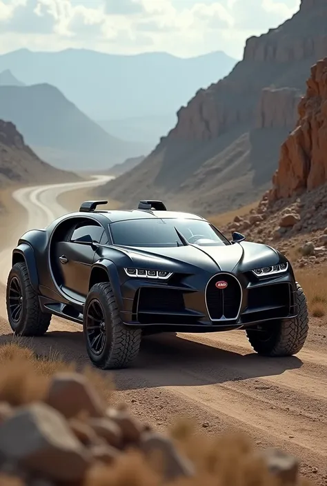 Thar  and bugatti  car mix