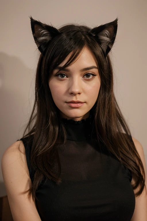 human person with cat ears