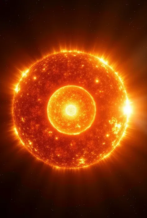 The structure of the sun.