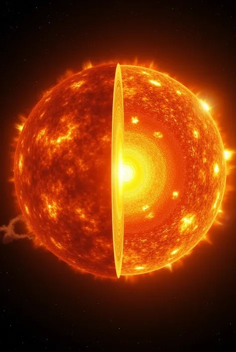 The structure of the sun..