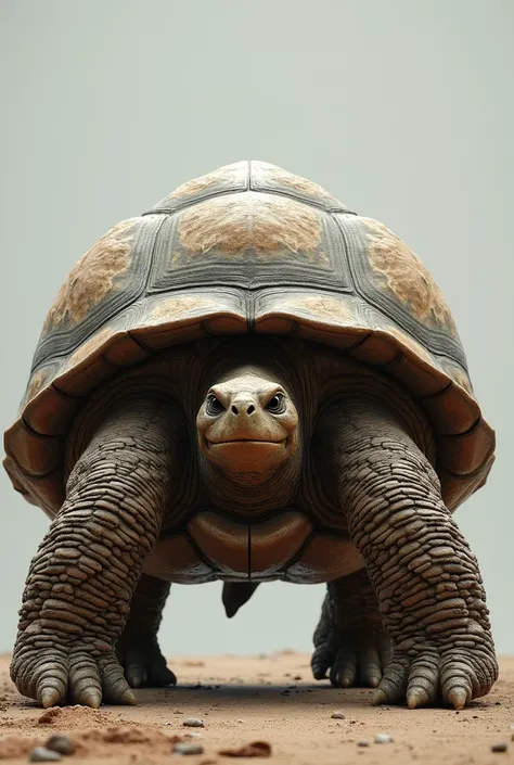 Create a new image of big in size 3d turtle from back