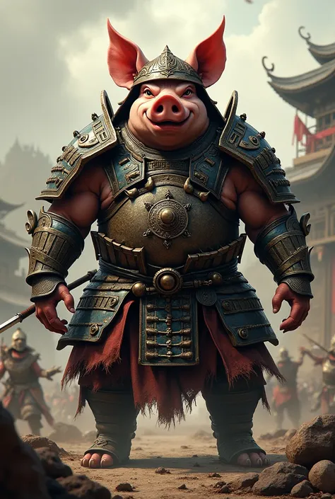 a pig ,thug Chinese style armor
