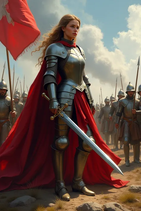 joan of arc leading a battle
