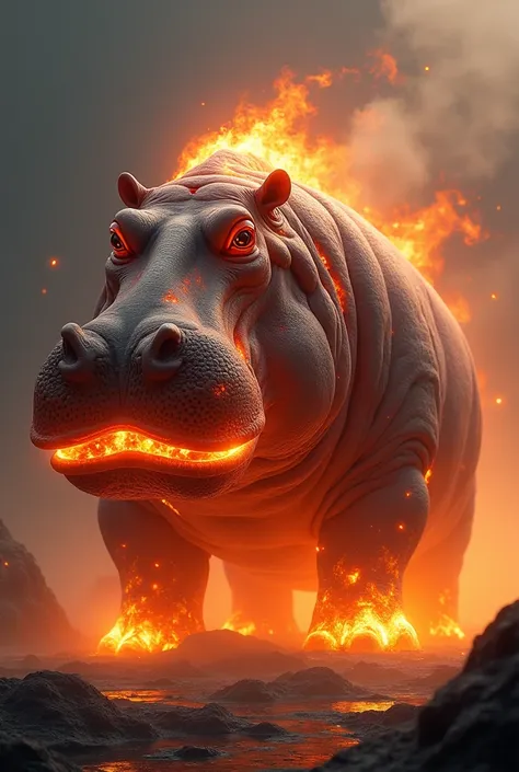 Fire hippopotamus 