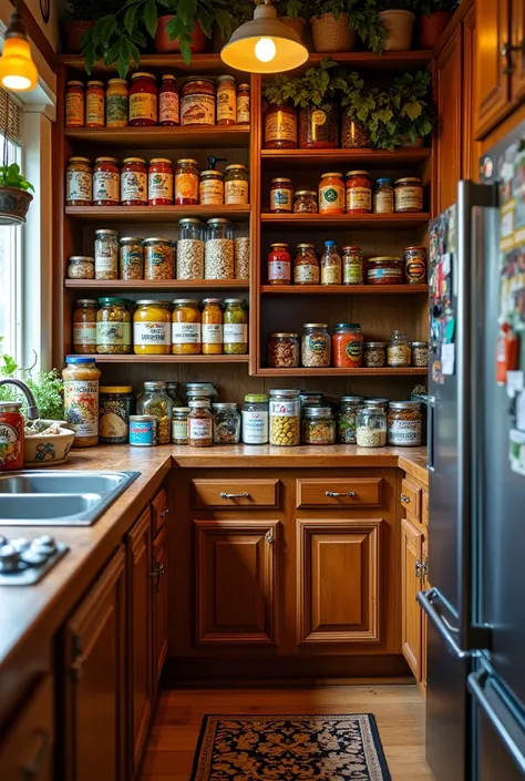 Filipino food pantry in kitchen