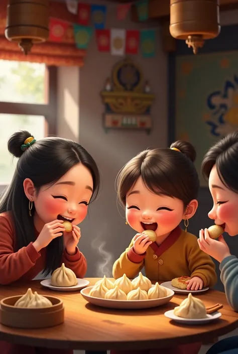  momos eating