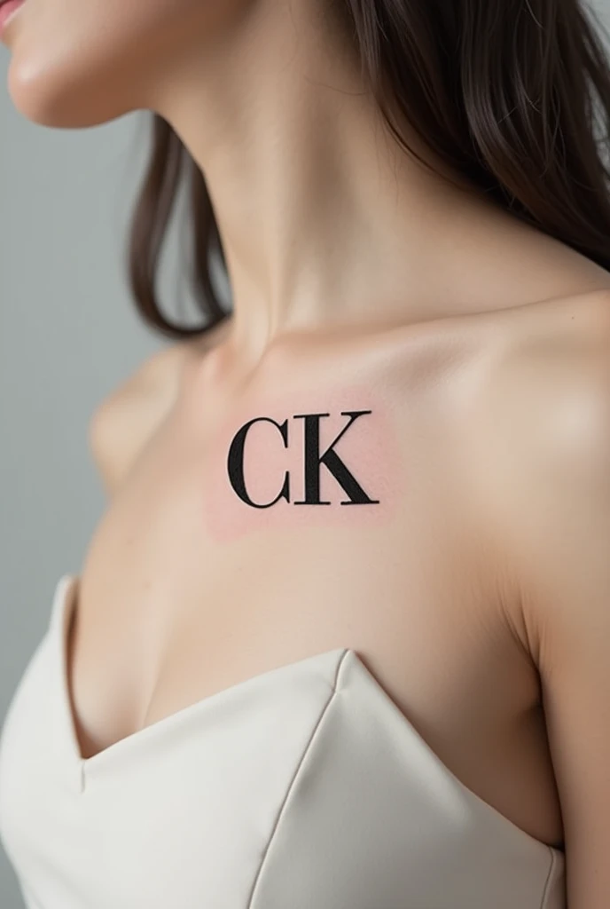 Tattoo design of CK initials simple 
