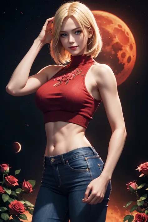 KOF,King of Fighters,Blue Mary,Blue Eyes,Blonde Hair,Medium Hair,Beautiful white skin,Photorealistic,Ultra HD,high quality,masterpiece,Digital SLR,Detailed details,Intricate details,Anatomical basis,Depicted in detail,A detailed face,Realistic skin texture...