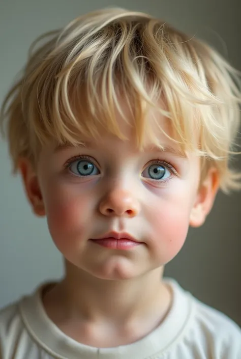 Blond, curtain hair, caucasian boy