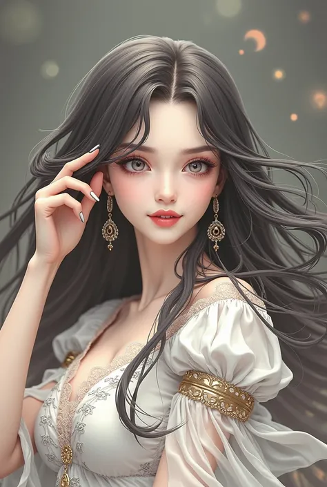 Long black hair girl, 