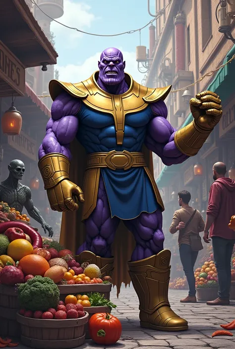 Thanos selling foods 