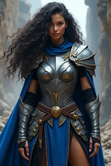 wide shot,realistic photo ,full body,Kitiara Uth Matar is an impressive and charismatic figure in the Dragonlance saga. Here is a detailed description of her appearance: Hair: Dark brown to black, often described as curly. Eyes: Brown eyes that often have ...