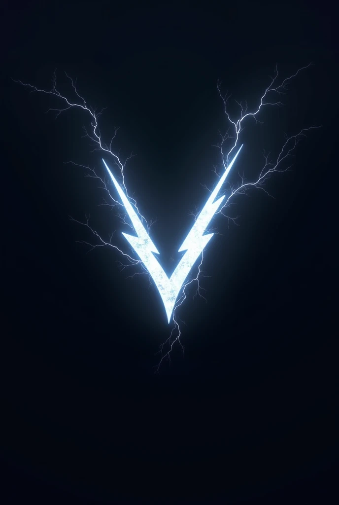 make a “V” lightning  font logo