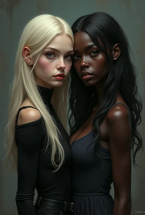 rat-faced person ,She is blonde,and this one with her black friend,has black skin