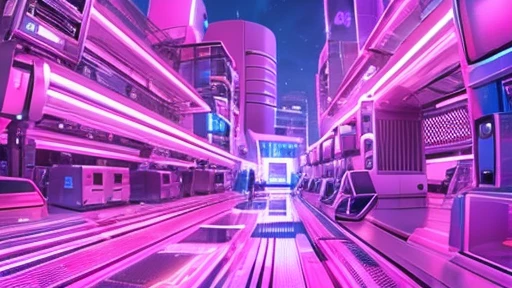 What future,Computer world,Computer Base Wind Highway,blue,pink,Techno Pop