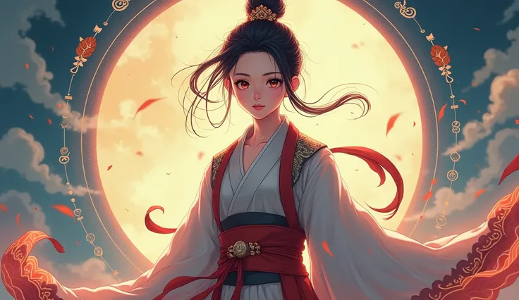 Chinese web novel main character poster anime style