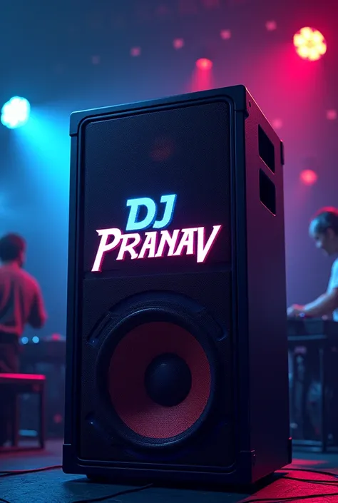 DJ Pranav PS logo ON BIG DJ SPEAKER png image 