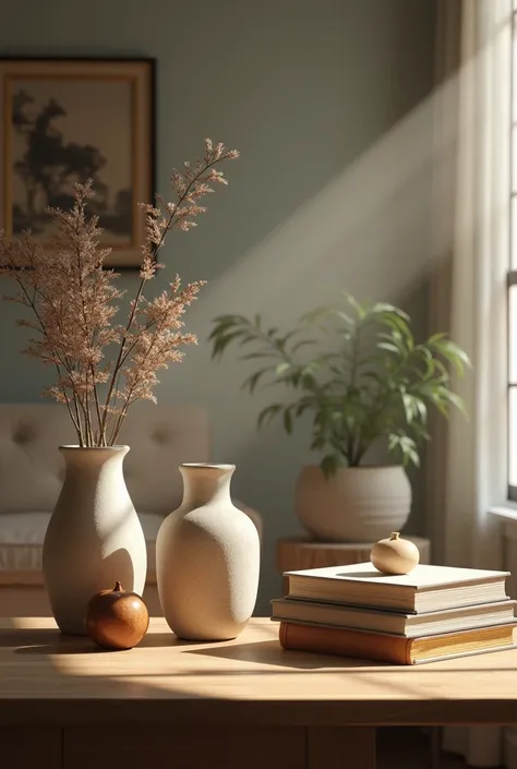  Still life in a room with soft, subdued lighting 