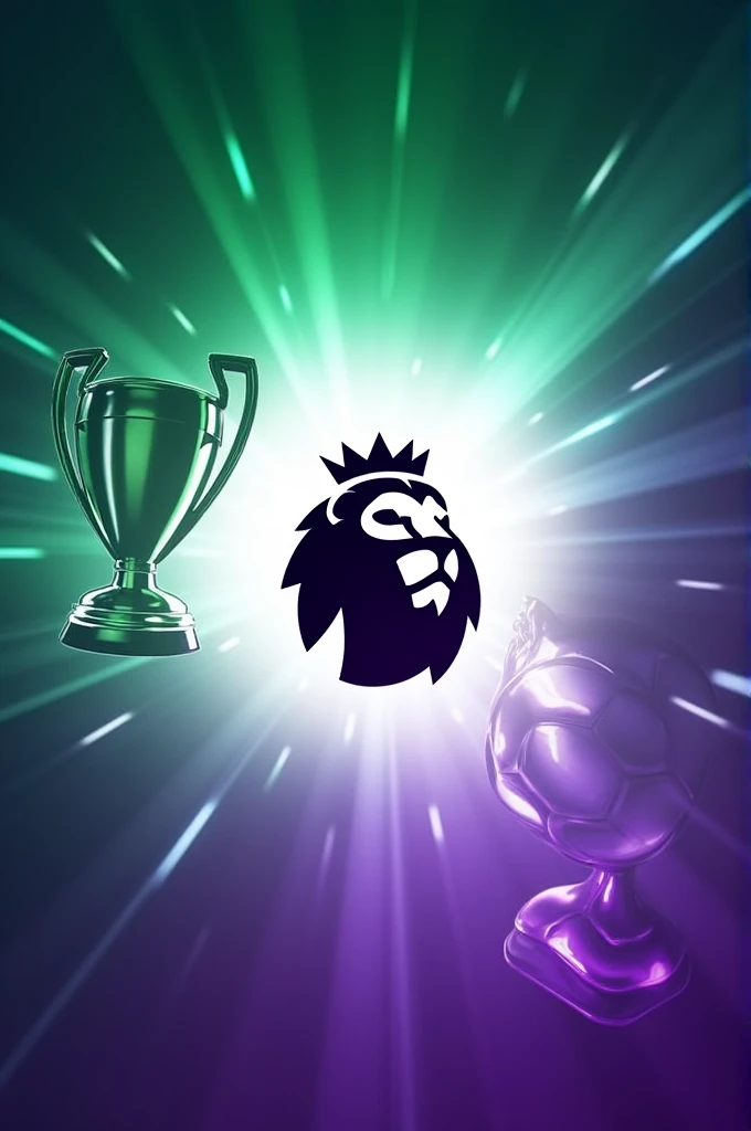 Generate a green , white and purple screen for English premier league fantasy 