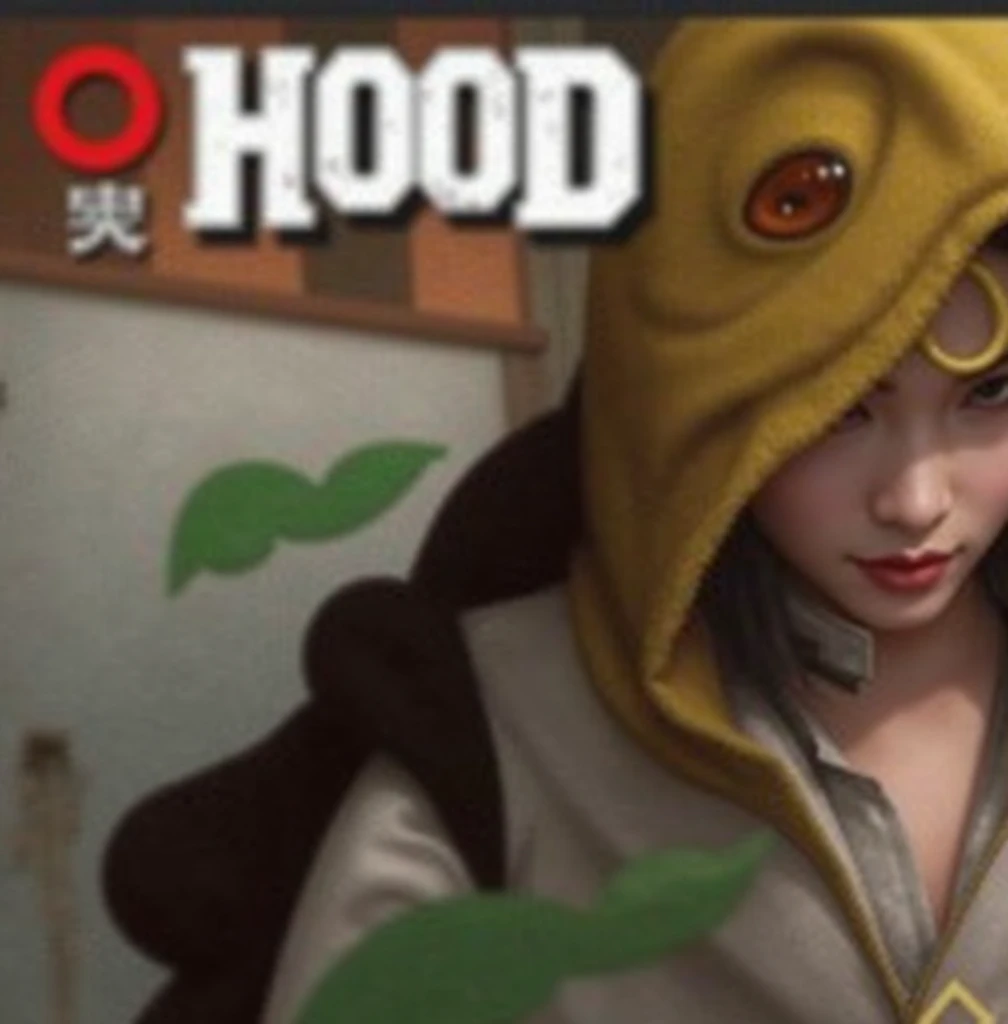 Remove the da hood from the image and add Asian hood