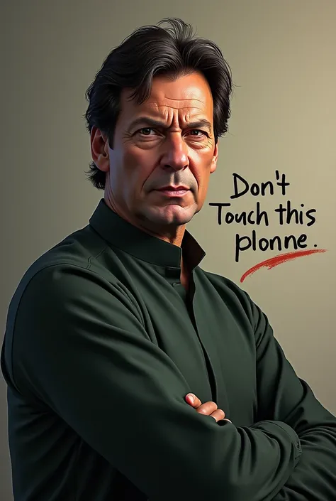 Real picture of PTI chairman  Imran Khan Wall paper in which a line is written Dont touch this phone