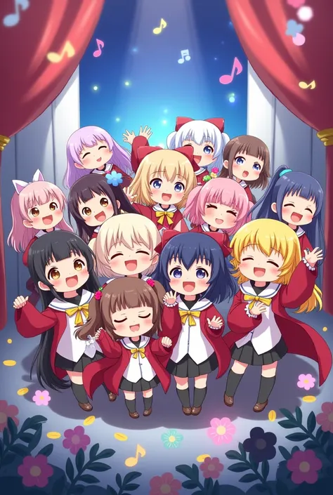 Vocal group, choir, chibi anime