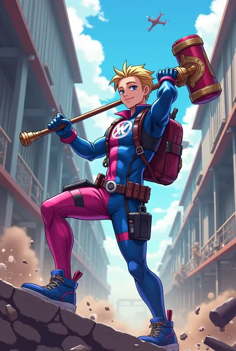 A male teenager, he is the son of Harley Quinn and Deadpool. He has blond hair and his costume is a mix of Harley Quinn&#39;s outfit with Deadpool&#39;s outfit, but with inverted colors. In other words, he is blue with white. His hair on the left side is d...