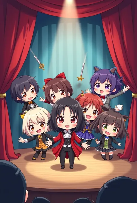 Theater, acting, chibi anime