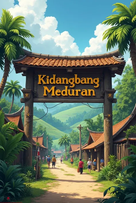 DRAW A VILLAGE WITH BIG SINGN KIDANGBANG MEDURAN IN GATEWAY 