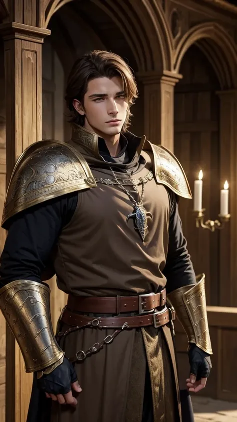 Jeune homme noble medieval fantasy hautain et riche