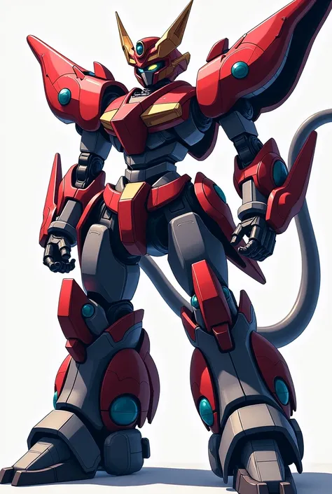 anime, Giant Robot, Curved,  Beast Mode, Sentai Robot, Full body image of a female super robot, Simple Background,universe, 