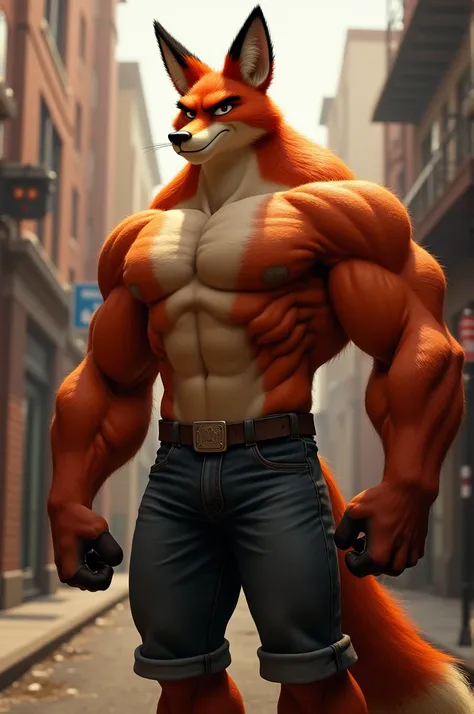 Nick Wilde muscular thick arms 